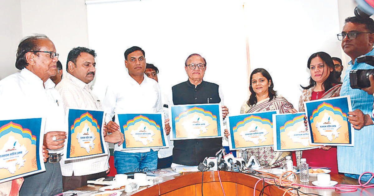 Kalla launches Raj Sahitya Utsav logo